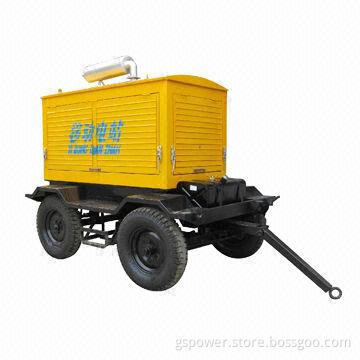 Diesel Generator Trailer, Silent Type and Low Fuel Oil Consumption, 68kW